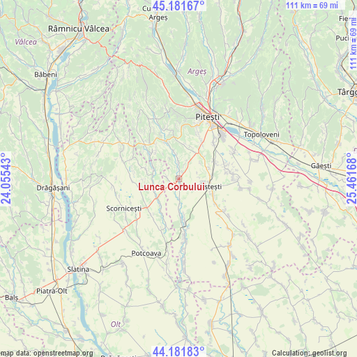 Lunca Corbului on map