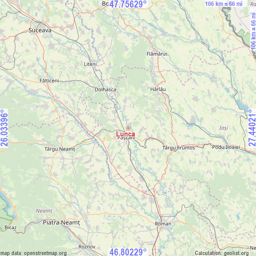 Lunca on map