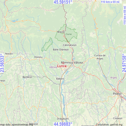 Lunca on map