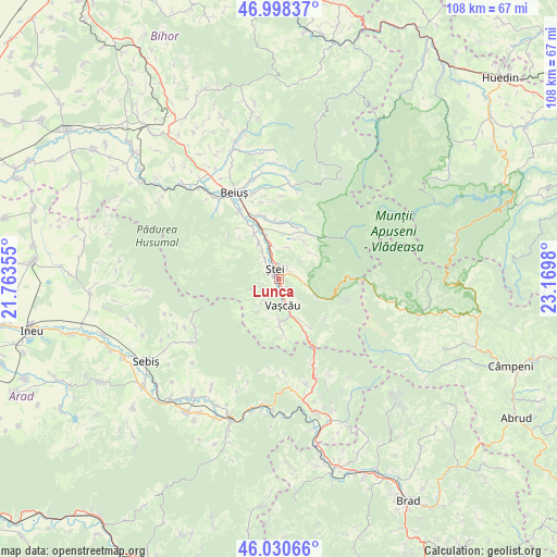 Lunca on map