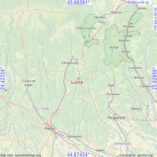 Lunca on map