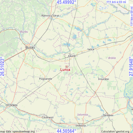 Lunca on map