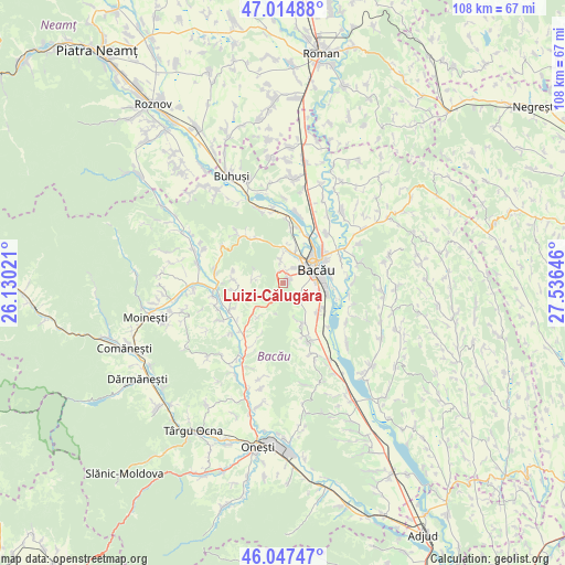 Luizi-Călugăra on map