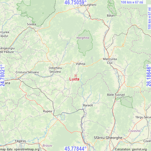 Lueta on map