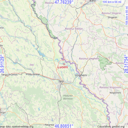 Luceni on map