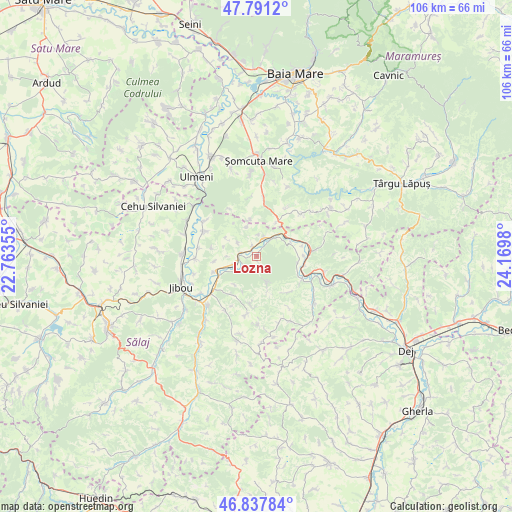 Lozna on map