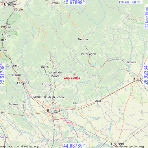 Lopatnița on map