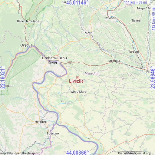 Livezile on map