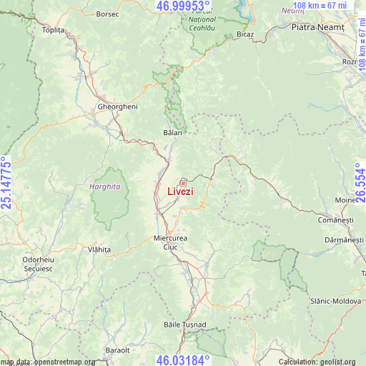 Livezi on map