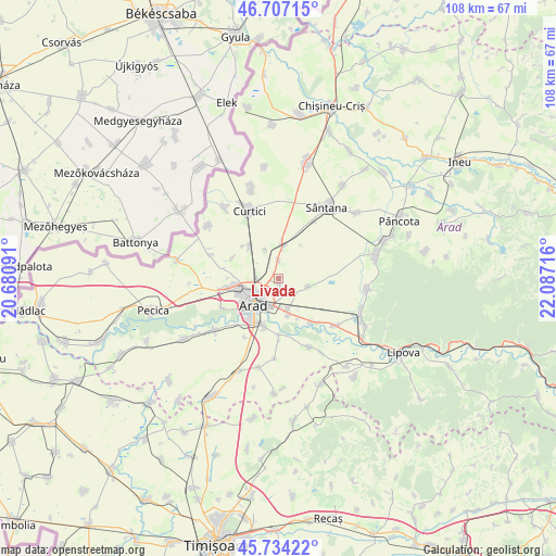 Livada on map