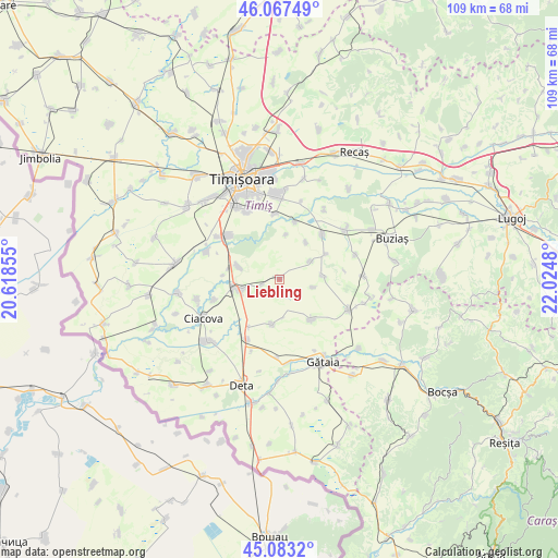 Liebling on map