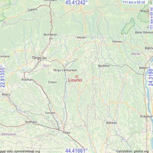 Licurici on map