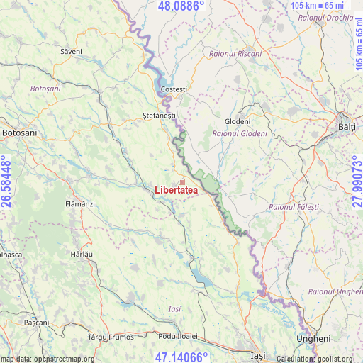 Libertatea on map