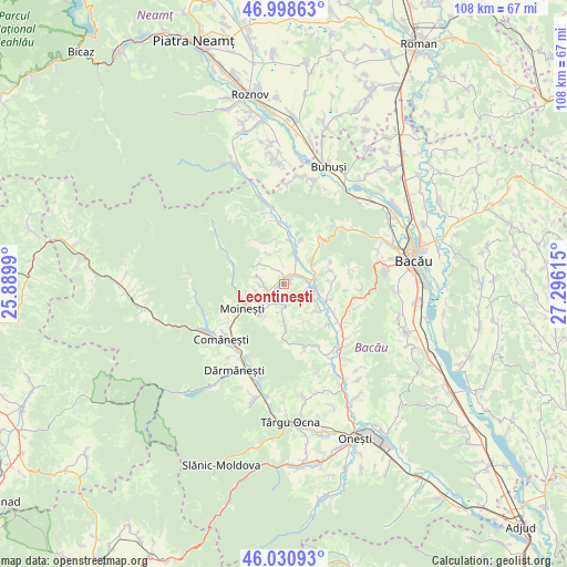 Leontinești on map