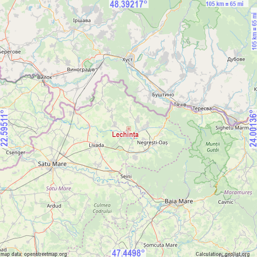 Lechința on map