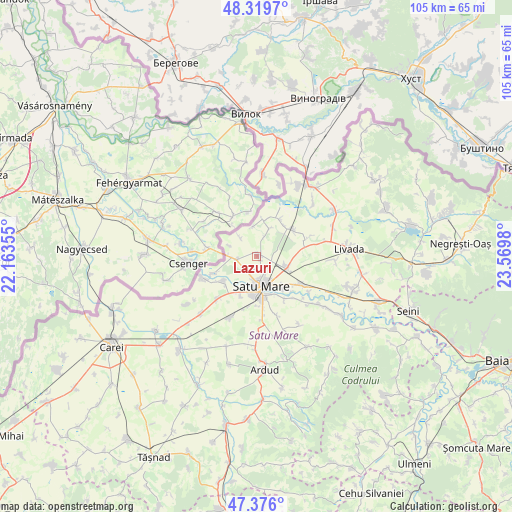 Lazuri on map