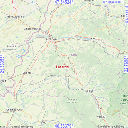 Lăzăreni on map