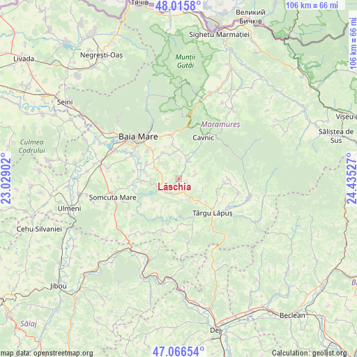 Lăschia on map