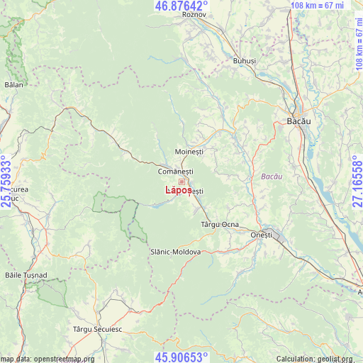 Lăpoș on map