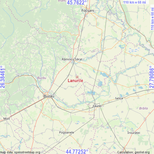 Lanurile on map