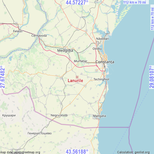 Lanurile on map