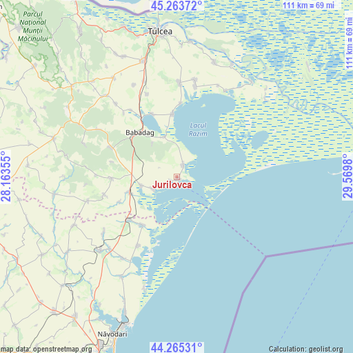 Jurilovca on map