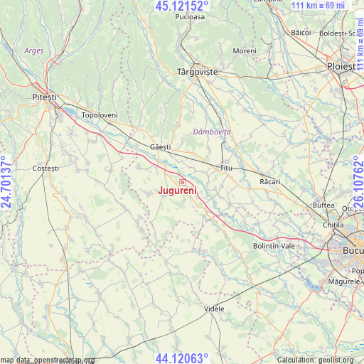 Jugureni on map