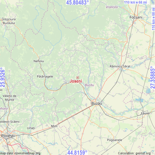 Joseni on map