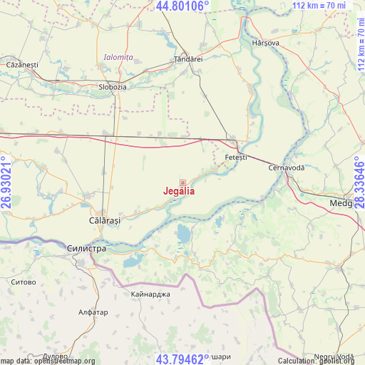 Jegălia on map