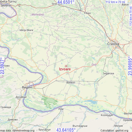 Izvoare on map