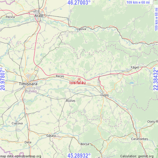 Iosifalău on map