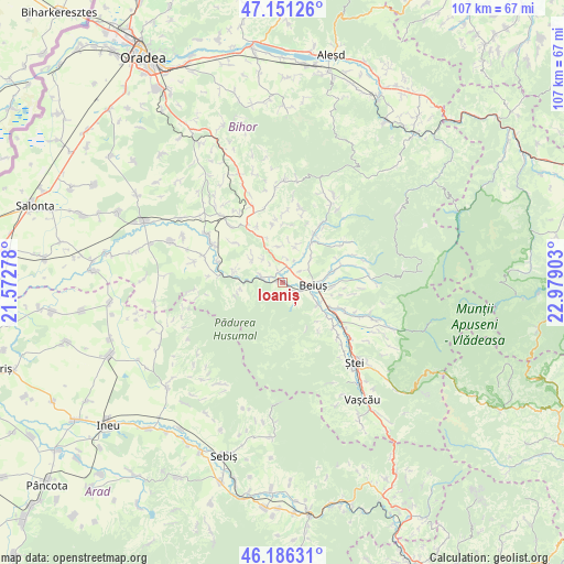 Ioaniș on map