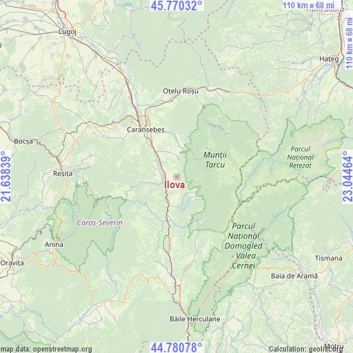 Ilova on map