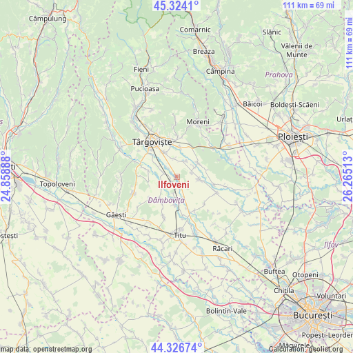 Ilfoveni on map