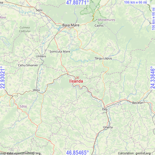 Ileanda on map