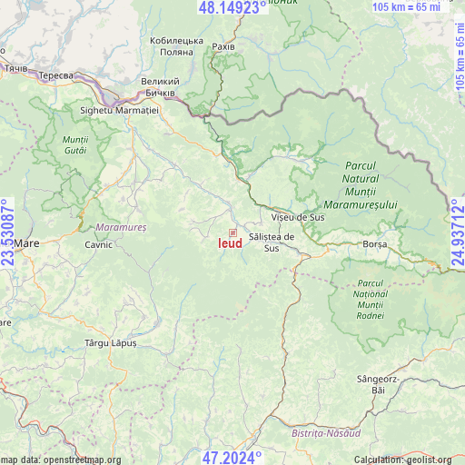 Ieud on map