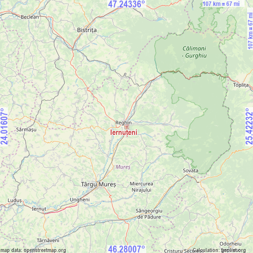 Iernuțeni on map