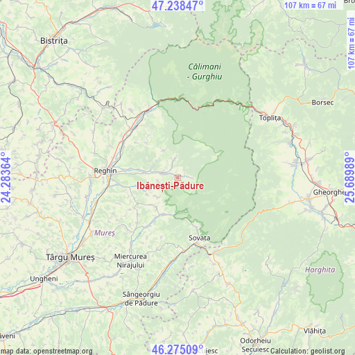 Ibănești-Pădure on map