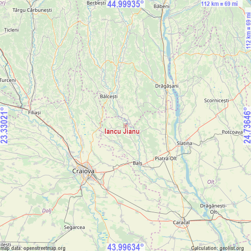 Iancu Jianu on map