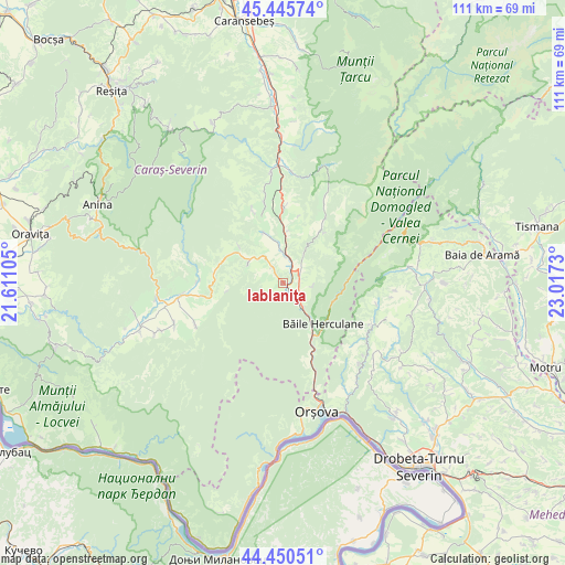 Iablaniţa on map