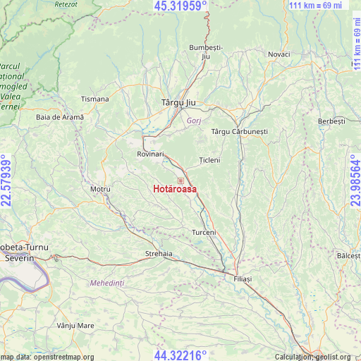 Hotăroasa on map