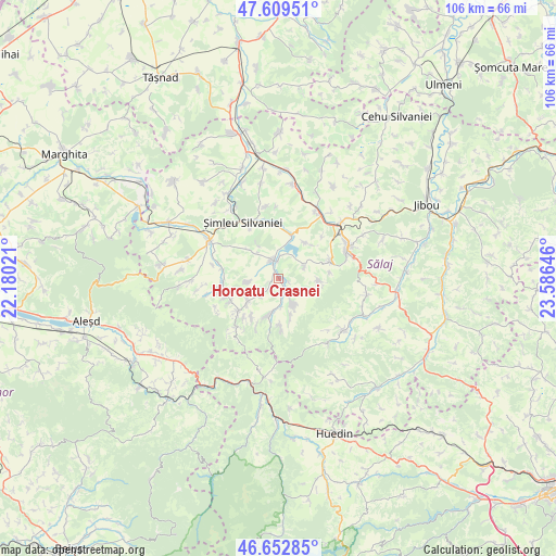 Horoatu Crasnei on map