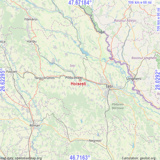 Hoisești on map