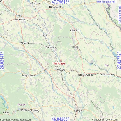 Hârtoape on map