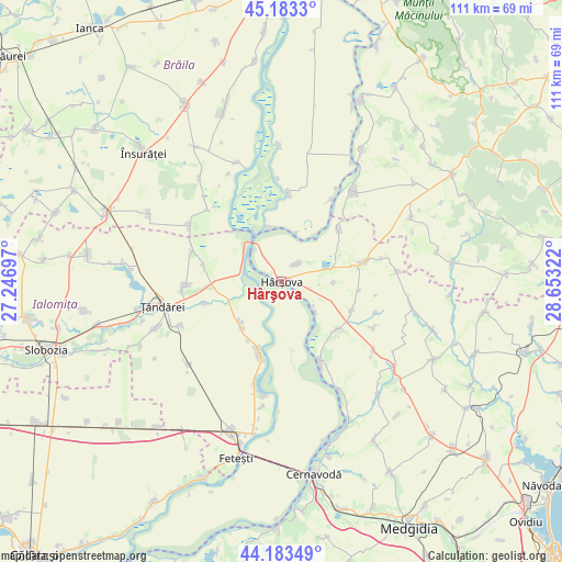 Hârşova on map