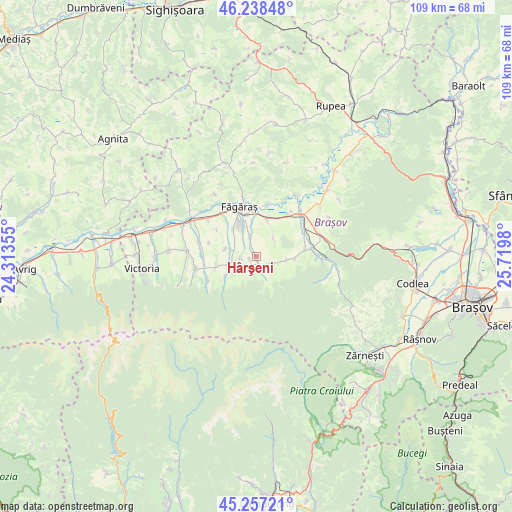 Hârşeni on map