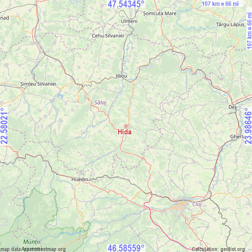 Hida on map