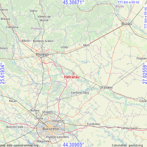 Hătcărău on map