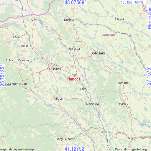 Hancea on map