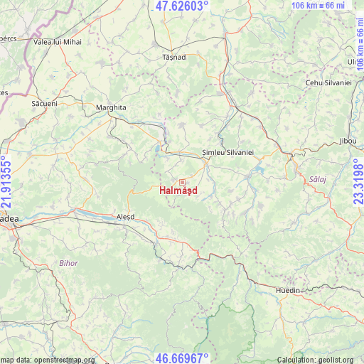 Halmăşd on map